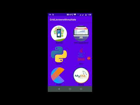 Grid view  using android studio Android Development Course:17 ||android app development || ieee proj