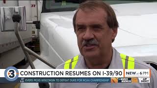 Construction returns to I-39/90: What to expect and what to watch out for