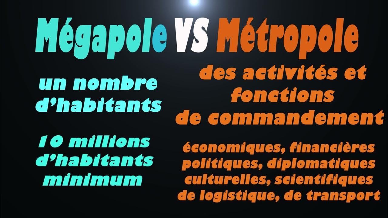 mégapole vs métropole YouTube