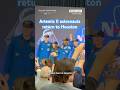 Artemis II astronauts return to Houston