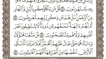 17 القرآن الكريم الجزء السابع عشر مكتوب الشيخ علي الحذيفي