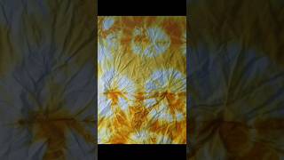 Kumo Shibori with Turmeric Powder