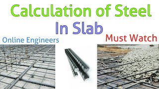 How to Calculate Steel Quantity in Slab.