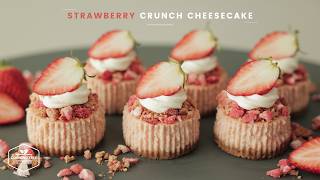 딸기 크런치 미니 치즈케이크 만들기 한번 만들면 계속 생각나는 맛 Strawberry Crunch Mini Cheesecake Recipe