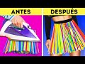 PROYECTOS DE RECICLAJE DIY || TRUCOS CON ROPA, POPOTES COLORIDOS Y PLÁSTICO