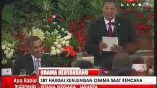 Video Pidato Obama Suka bakso, nasi goreng, emping, krupuk semuanya enak