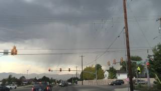 Lightning nearly strikes airplane over Sandy, Utah