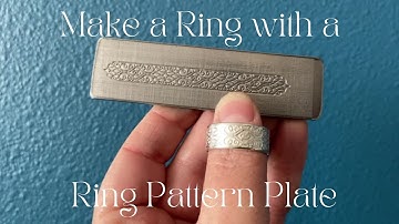 How to Make a Ring with a Narrow Pattern Plate