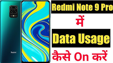 How to show data usage in redmi note 9 pro || Redmi note 9 pro me data usage kaise show kare ||