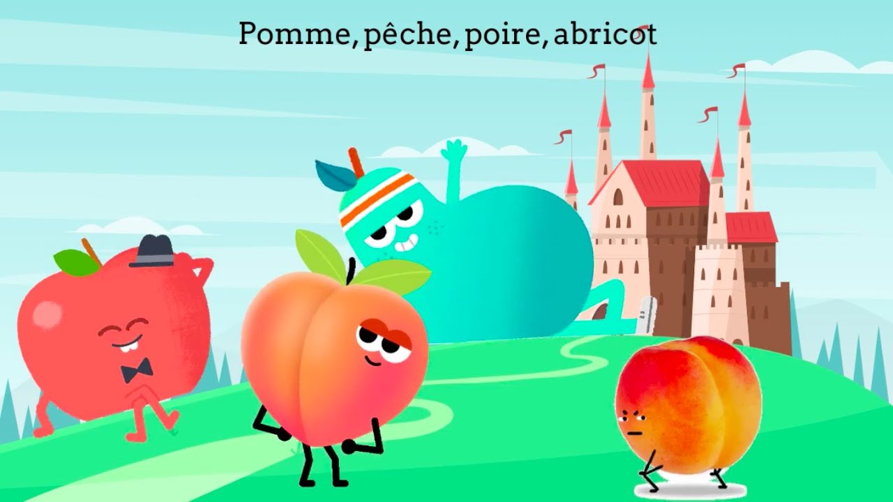 Pomme pêche poire abricot - YouTube