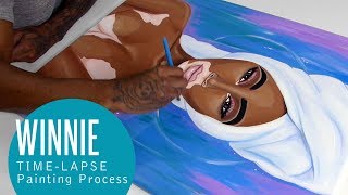 Mcfreshcreates Winnie Winnie Harlow Canvas Painting