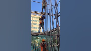 Installation column rebar #shorts #construction #skills