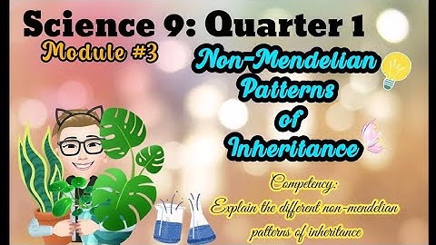 Non-mendelian pattern of Inheritance