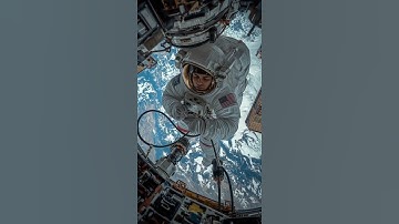 AI-generated astronauts on a spacewalk near the ISS. Inspired by real NASA missions. #iss #aivideo