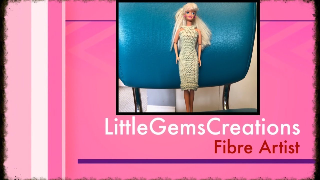 Вязаное платье Барби ручной работы