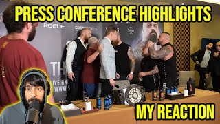 Eddie Hall Vs Hafthor Bjornsson PRESS CONFERENCE Highlights! - My Reaction