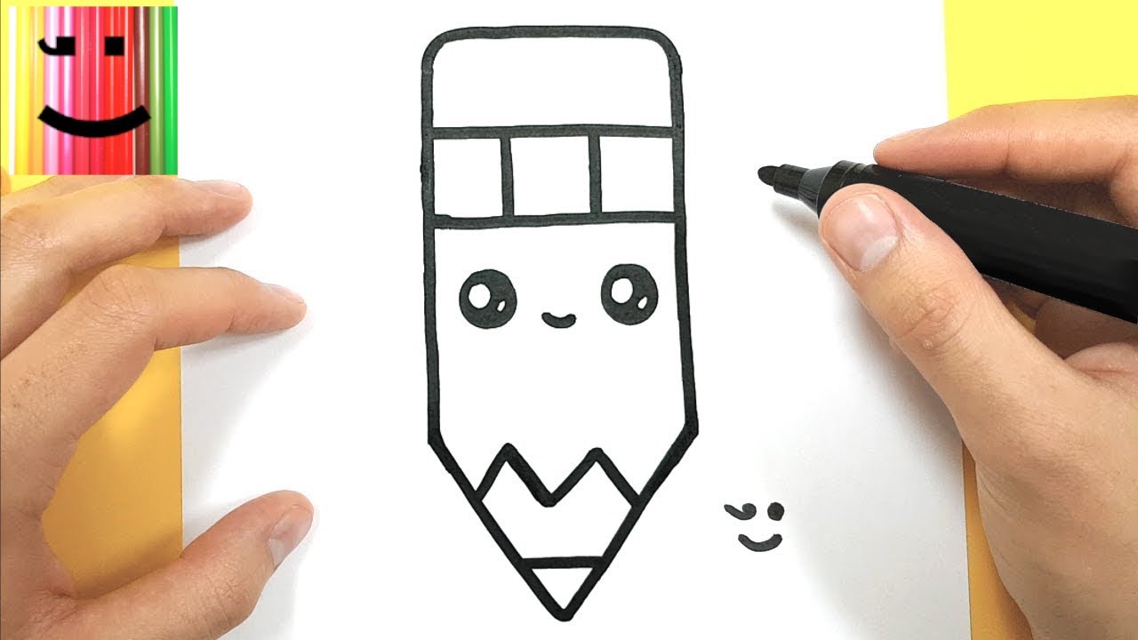 How To Draw A Cute Pencil Of Paper