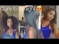 Curly to Straight Hair! : First Time in 2 Years | Fixing Heat Damage