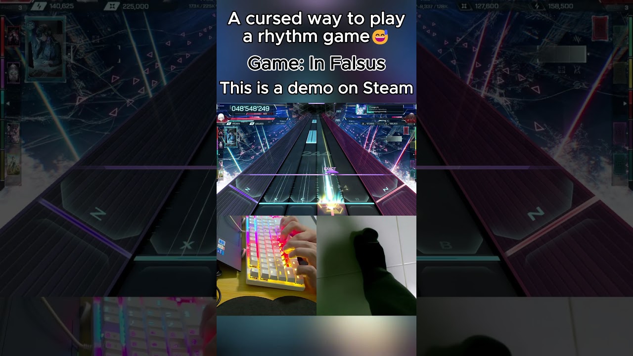 A cursed way to play a rhythm game😅 