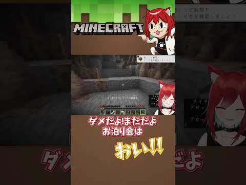 一夜で情報が多すぎるマイクラ初心者Vtuberｗｗ【れべるいち：犬野はる】#shorts