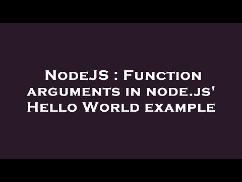 NodeJS : Function