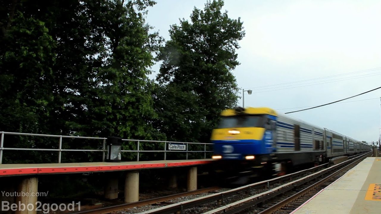Long Island Railroad A few Diesel & EMU Trains at Carle Place, NY RR