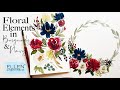 Watercolor Floral Tutorial for Beginners/ Burgundy and Navy Flowers