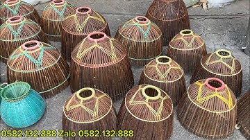 🍓🍓🍓🍓NƠM ÚP CÁ ĐAN BẰNG CẬT TRE GIÀ ĐAN THỦ CÔNG GIỎ BẮT CUA CÁ CÁC ANH ĐI BẮT CÁ TÉP LẤY NGAY AN