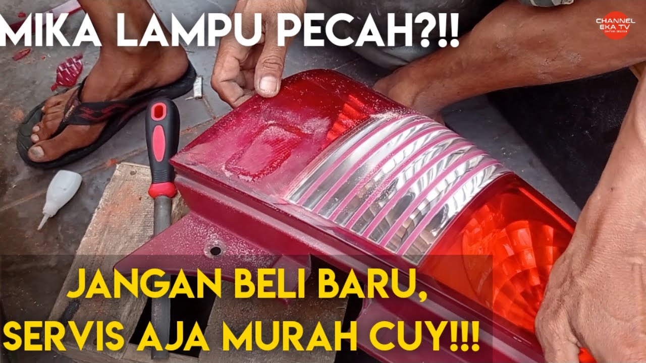 Cara Menambal Mika Lampu Mobil Yang Pecah / Motor Juga Bisa