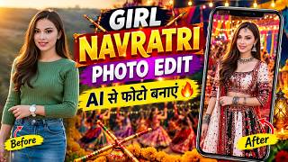 Girl Navratri Photo Edit | How to Give Your Photo a Navratri Look with AI 🔥 | ChatGPT AI screenshot 5