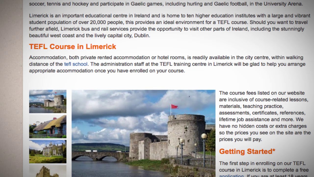 TEFL / TESOL Course in Limerick, Ireland | Teach & Live abroad! - YouTube