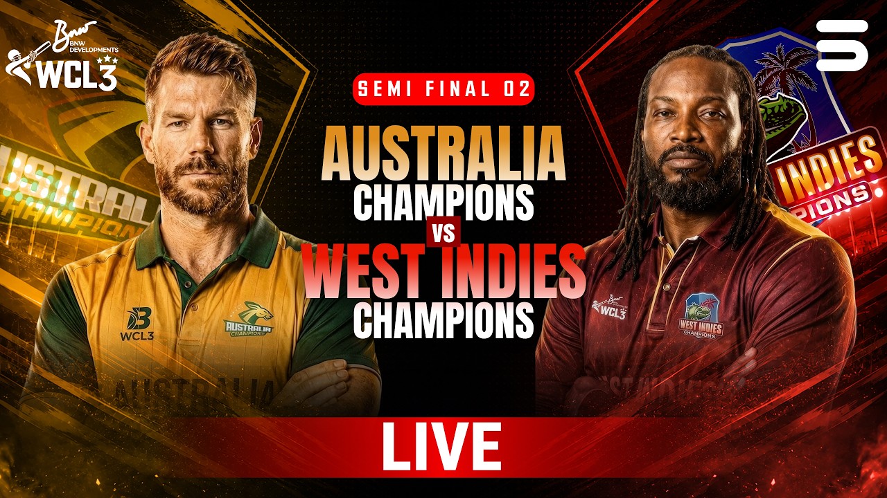 LIVE | Australia Champions vs West Indies Champions | S-F 2 | WCL 2026 | M9O1T