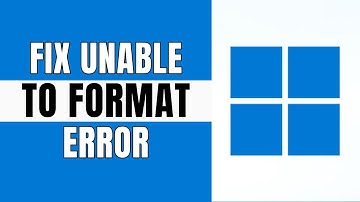 How to Fix Windows Was Unable to Complete the Format Error - 100% Solved (2024)