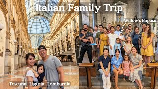 🇮🇹{Travel Vlog} Italian family trip | Willow’s baptism | wine tasting in Tuscany 