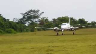 King Air C90 Short Gr Strip Landing