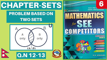 PROBLEM BASED ON TWO SETS-6||READMORE CMATHS QUESTIONS SOLUTIONS|| CMATHS ACADEMY