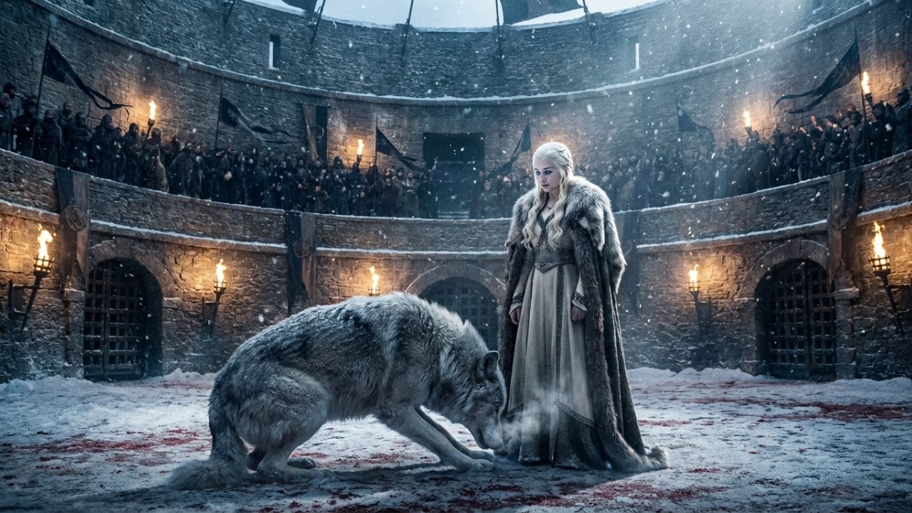 La Forzaron A Entrar En La Arena Con Un Lobo Hambriento - Se Inclinó A Sus Pies, Se Negó A Atacar!