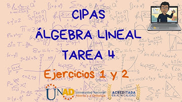 CIPAS TAREA 4. Álgebra lineal Ejercicios 1 y 2