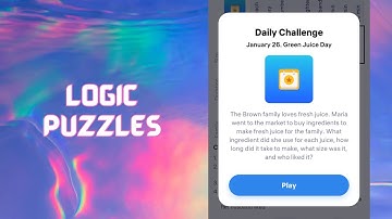 Logic Puzzles - January 26: Green Juice Day | Game Walkthrough