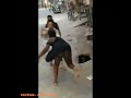 Tanzania girls fighting on the street of India