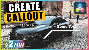 Hoe je een eenvoudige CALLOUT maakt met Fusion in Davinci Resolve