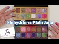 Adept Cosmetics Plain Jane Palette VS Ninhydrin Palette! Close Up In-Depth Swatches!