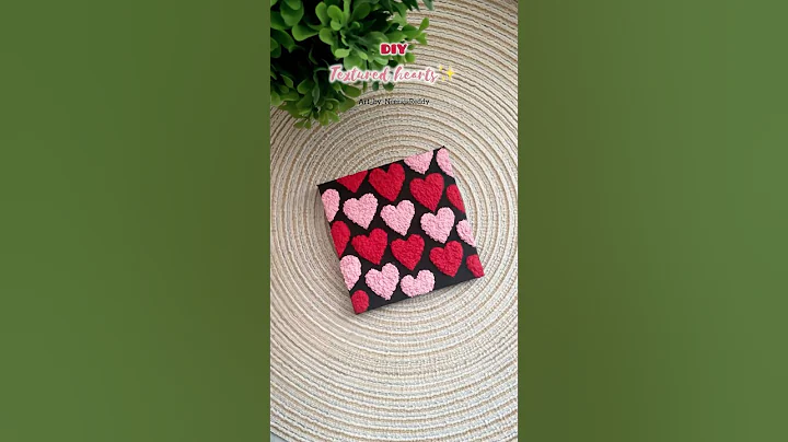 DIY textured hearts ❤️🩷| Tissue paper art #diy #craft #handmade #texturedart #shorts #papercraft