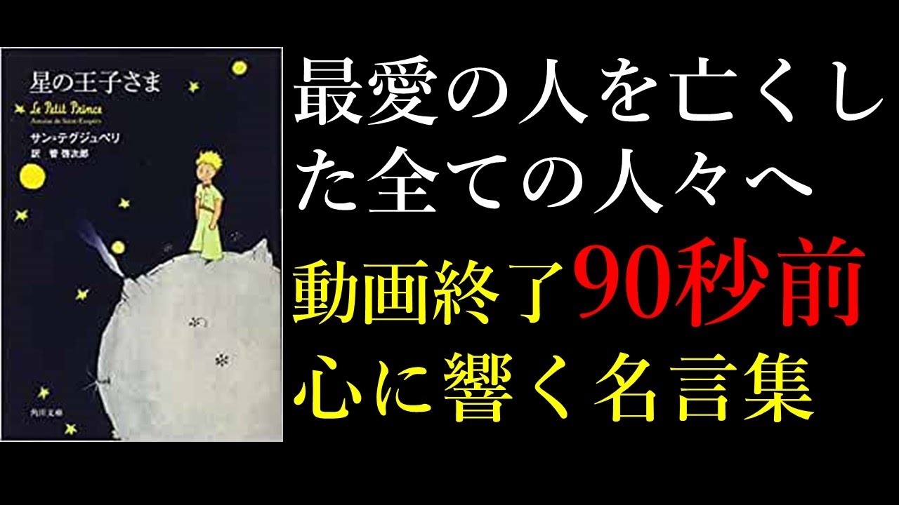 最愛の人を亡くした全ての人へ 星の王子様 サン デグジュペリ Youtube