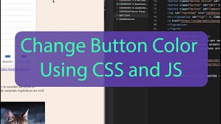 HTML Button Color Change with CSS and JS