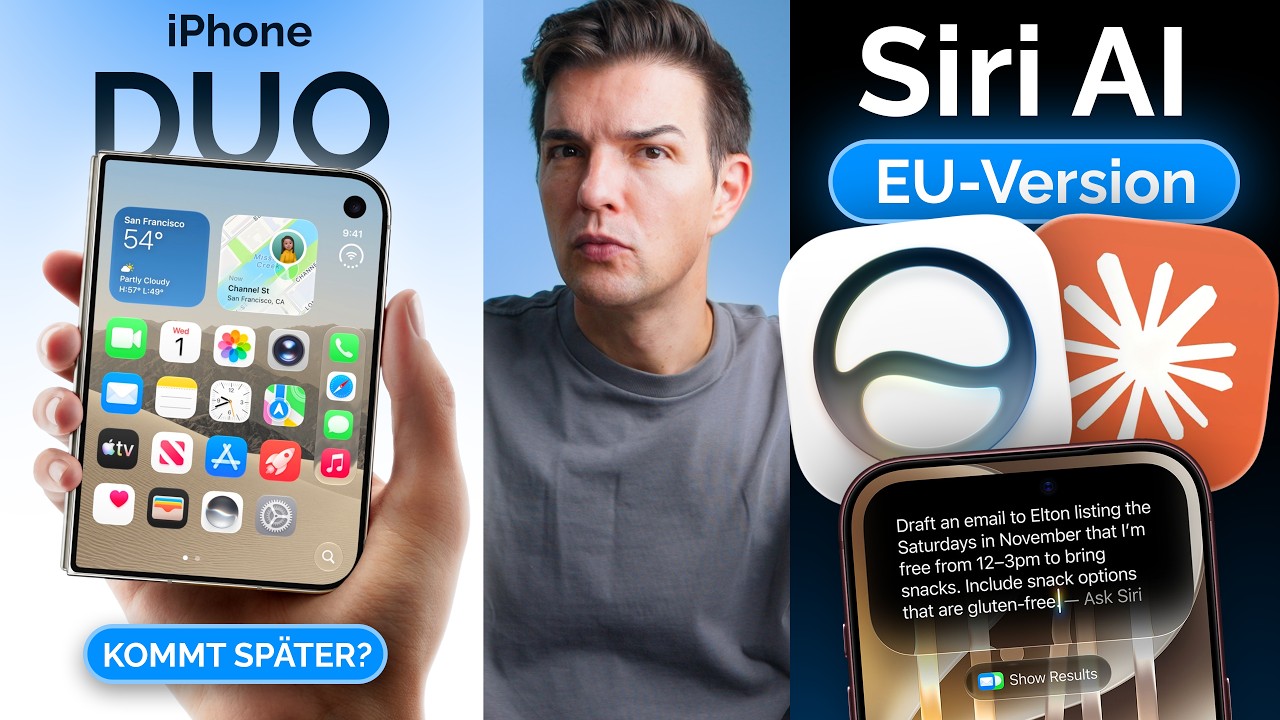 Es geht los: Apple plant Siri AI Start in Europa & Code verrät versteckte iPhone Duo Features!