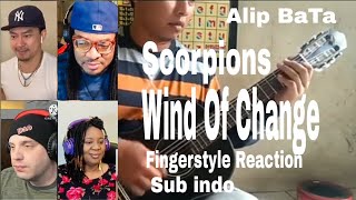 Alip BaTa ' Wind Of Change - Scorpions Fingerstyle Reaction Subtitle Indo
