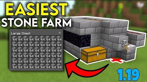SIMPLE 1.19 AUTOMATIC STONE FARMTUTORIAL in Minecraft Bedrock (MCPE/Xbox/PS4/Switch/Windows10)