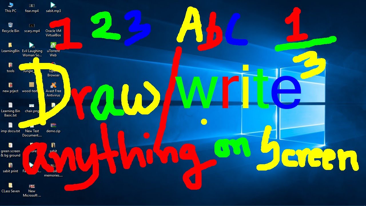  Draw  type erase anything on computer screen  Best drawing 