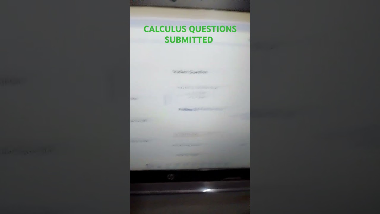 DAY 5 CALCULUS QUESTIONS SOLVED